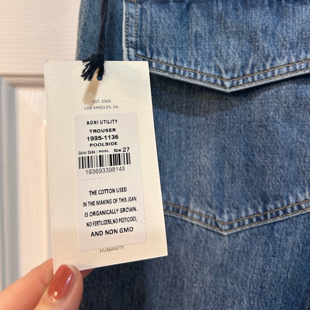 NWT Citizens Of Humanity Agni Utility Jeans Women Jogger Sz 27 Button Fly Barrel - Picture 8 of 15